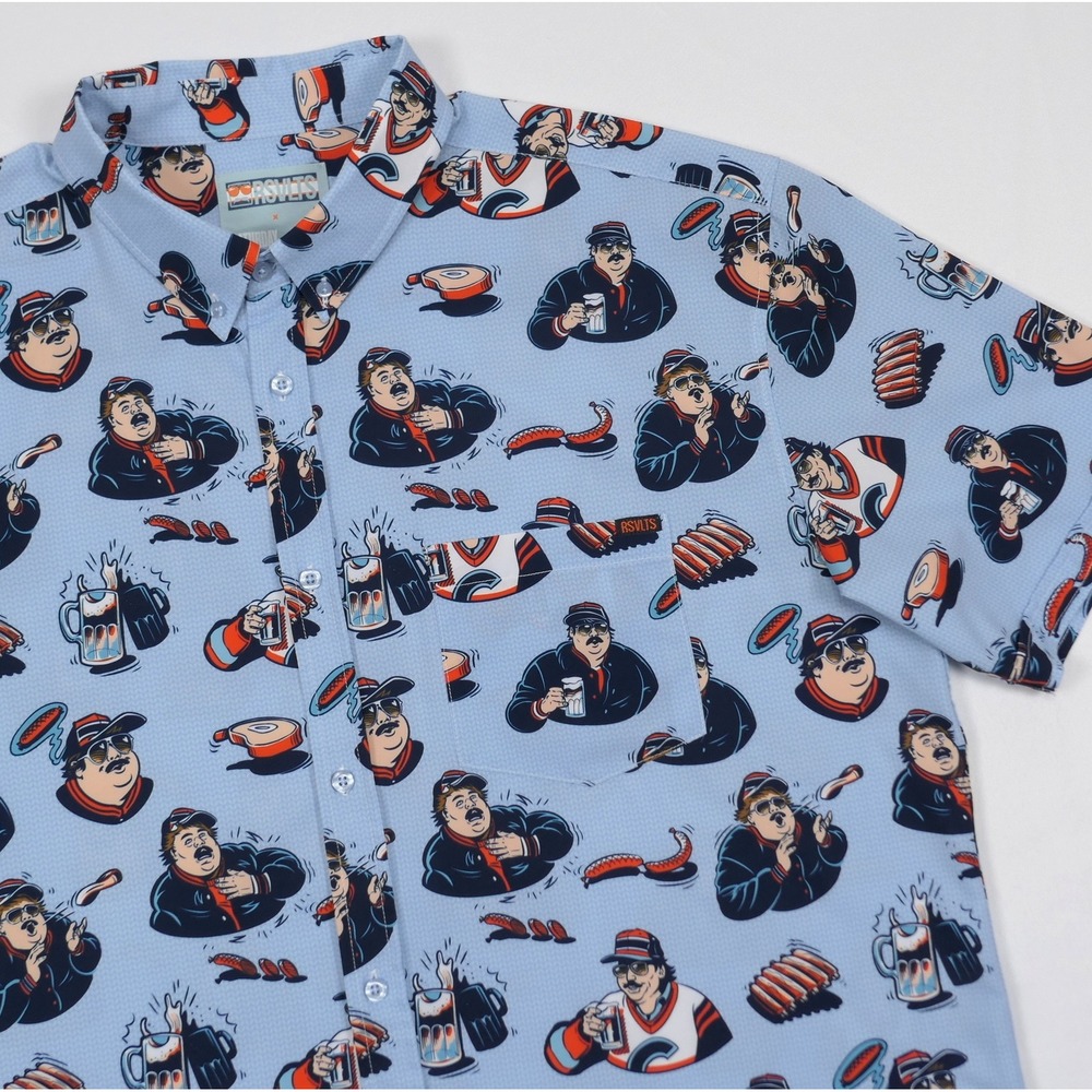 RSVLTS x SNL Superfans Da Bears KUNUFLEX S/S Shirt Mens 2XL Chris Farley
